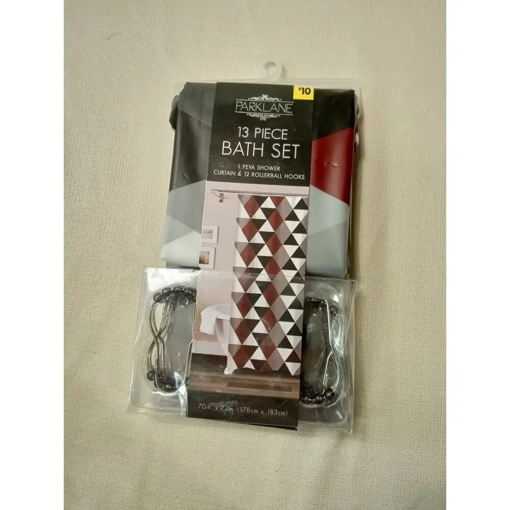 7 Piece Bathroom Accessories Bundle NWT Items Shower Curtain, Mat, Pump, & More